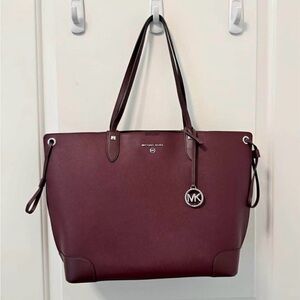 Michael Kors Edith Large Saffiano Leather Tote Bag, Deep Burgundy